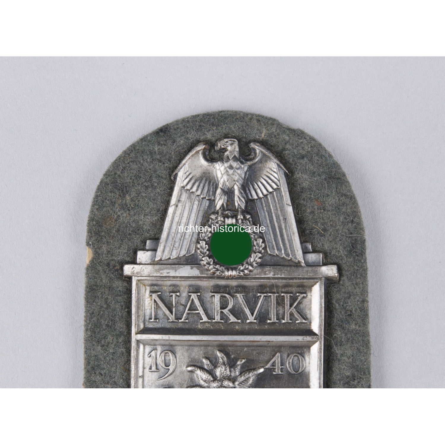 Narvik Cupal Ärmelabzeichen auf Heeresstoff