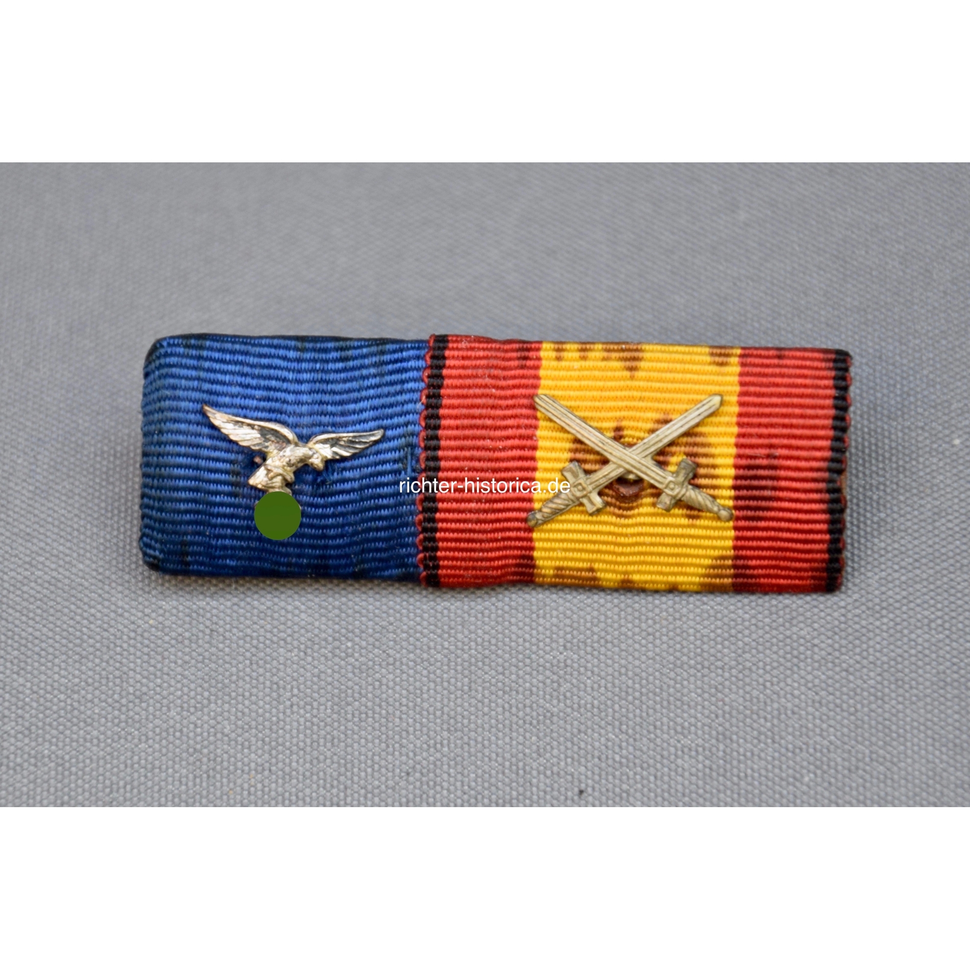 Miniatur Bandspange 2er Spange Luftwaffe, Spanien Erinnerung