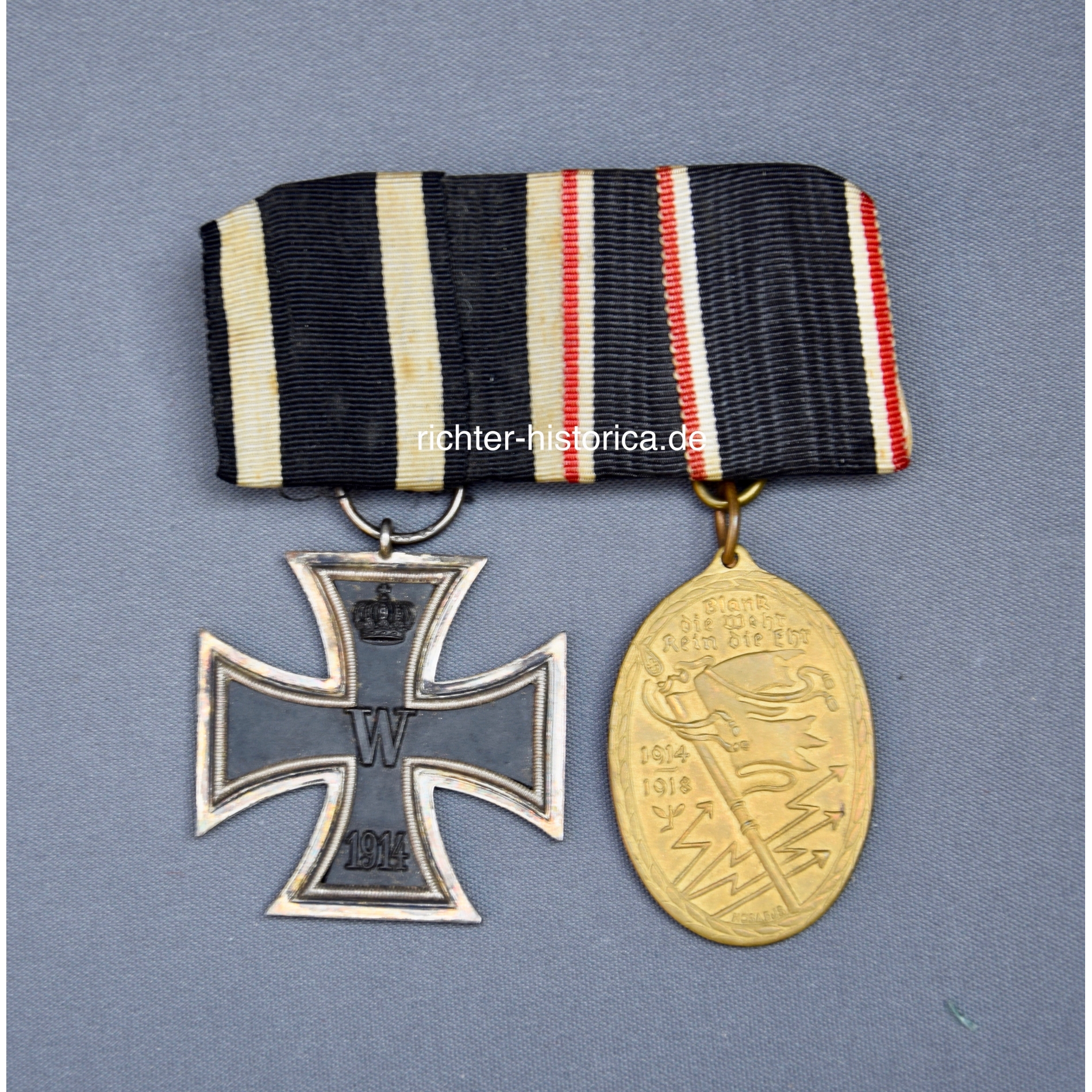 Ordensspange mit 2 Auszeichnungen Eiserne Kreuz und Kyffhäuser Bund