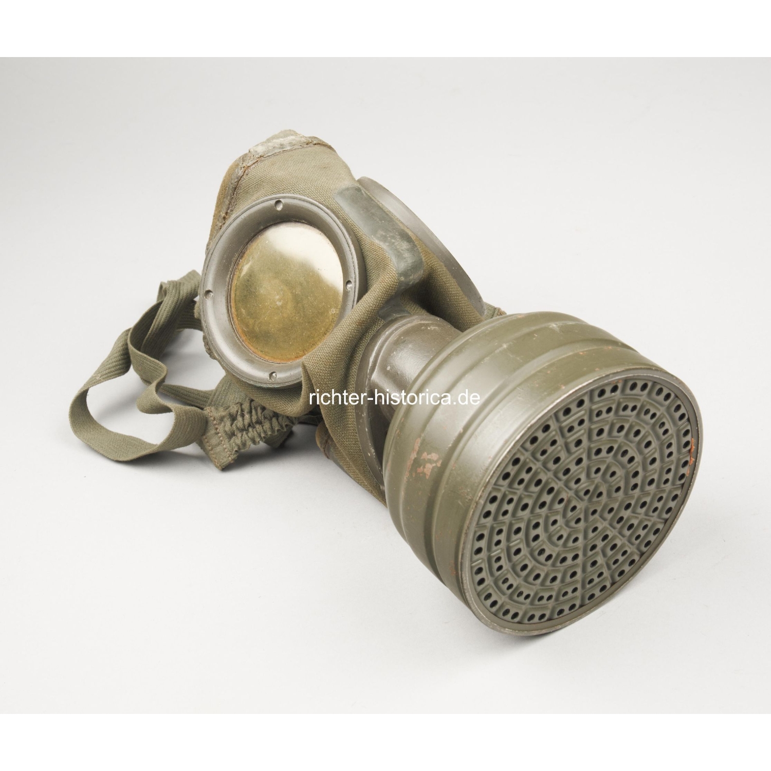 Wehrmacht Gasmaske Filter Draeger A2B Filter Tornister "frn 43" 3 Komp.