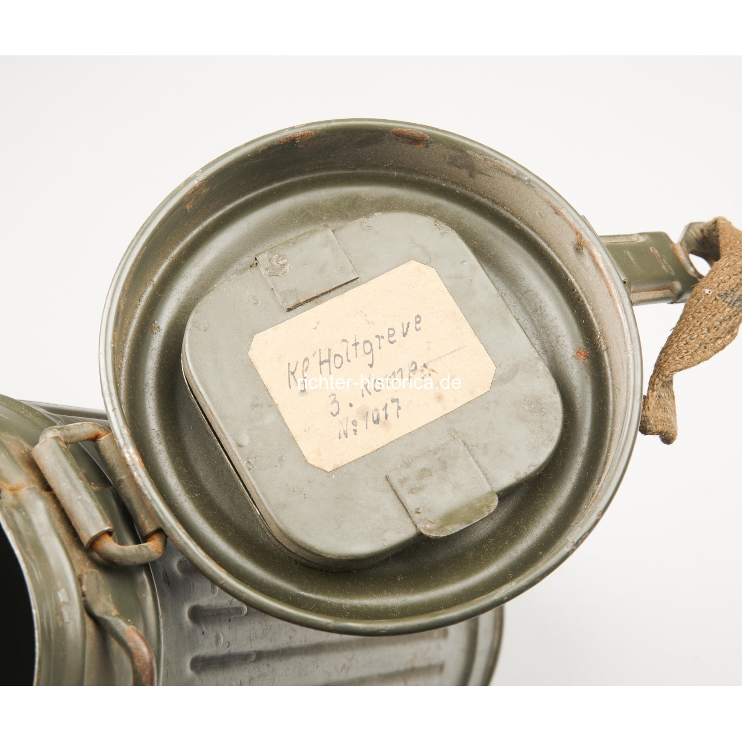 Wehrmacht Gasmaske Filter Draeger A2B Filter Tornister "frn 43" 3 Komp.