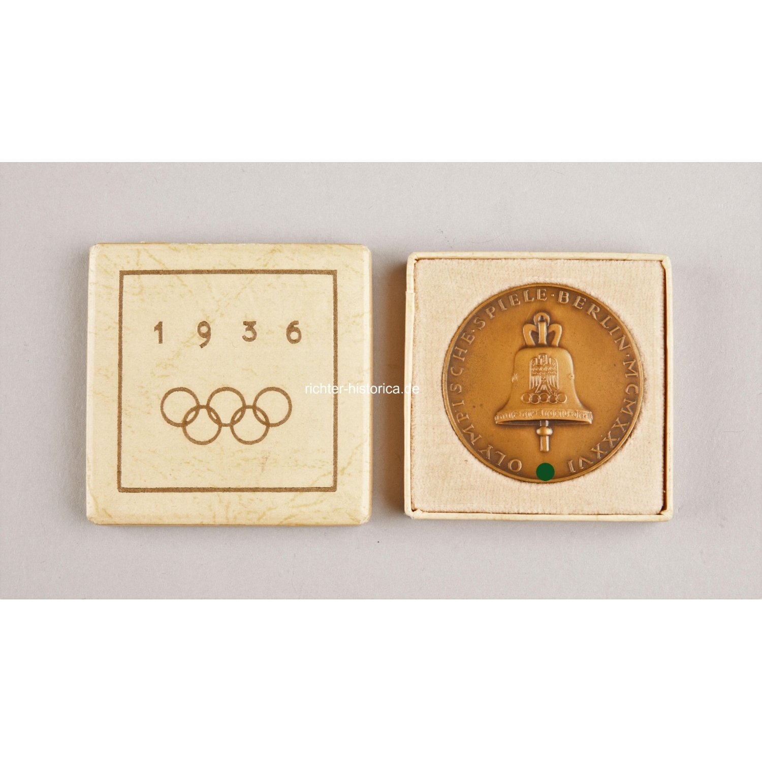 Olympia 1936 Medaille in Schachtel