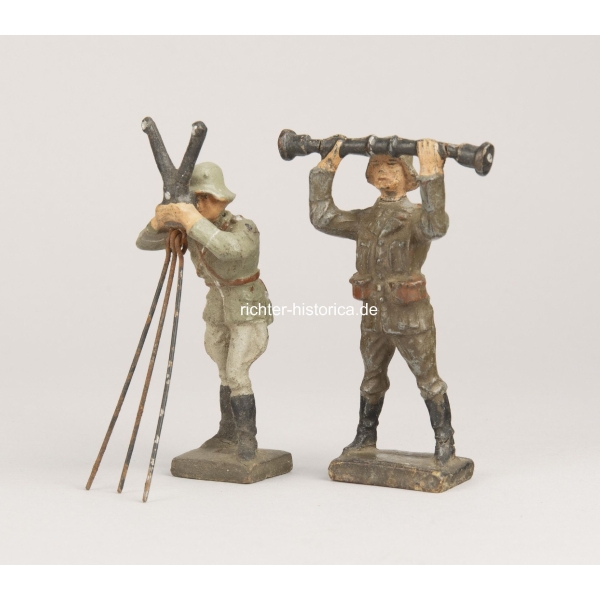 2 Wehrmacht Figuren mit Entfernungsmessern