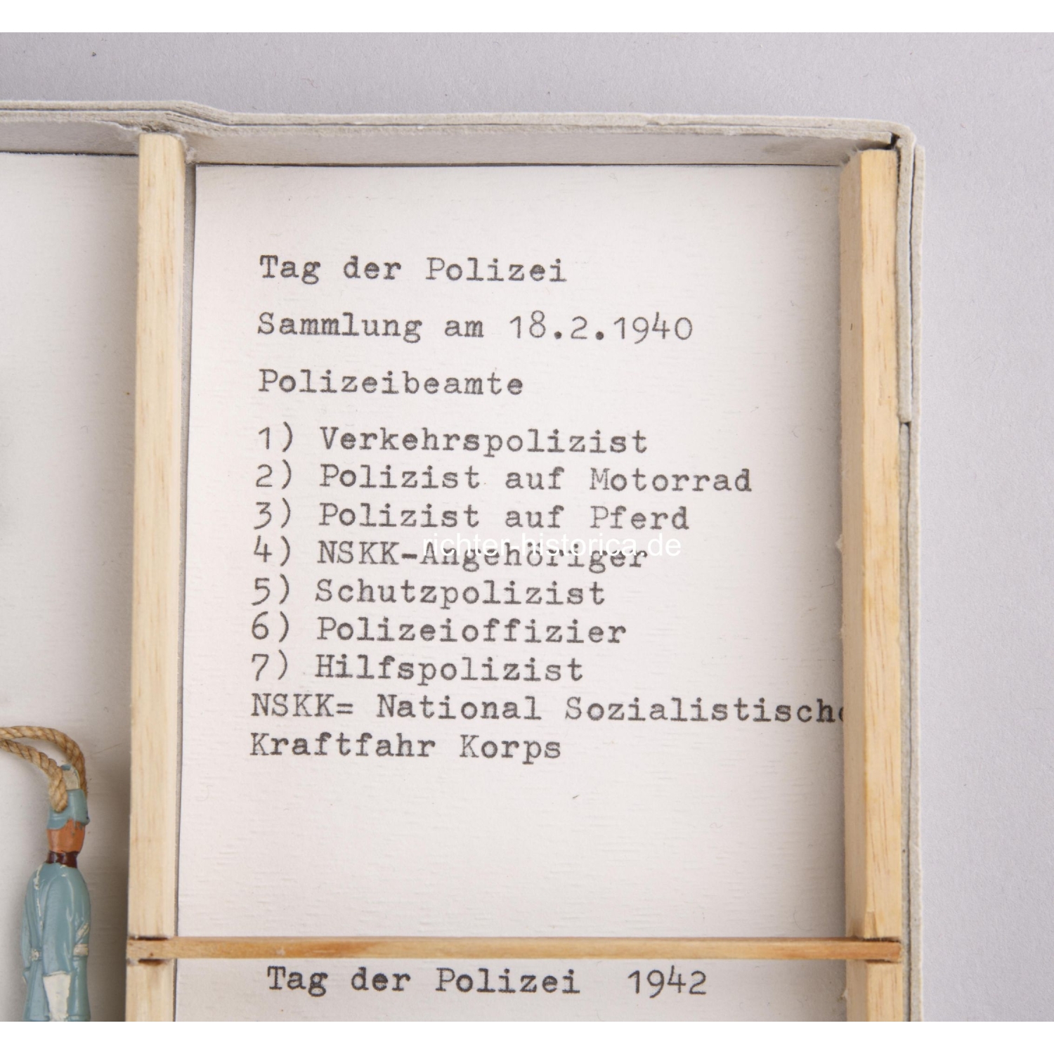 WHW Set Tag der Polizei Sammlung 1940