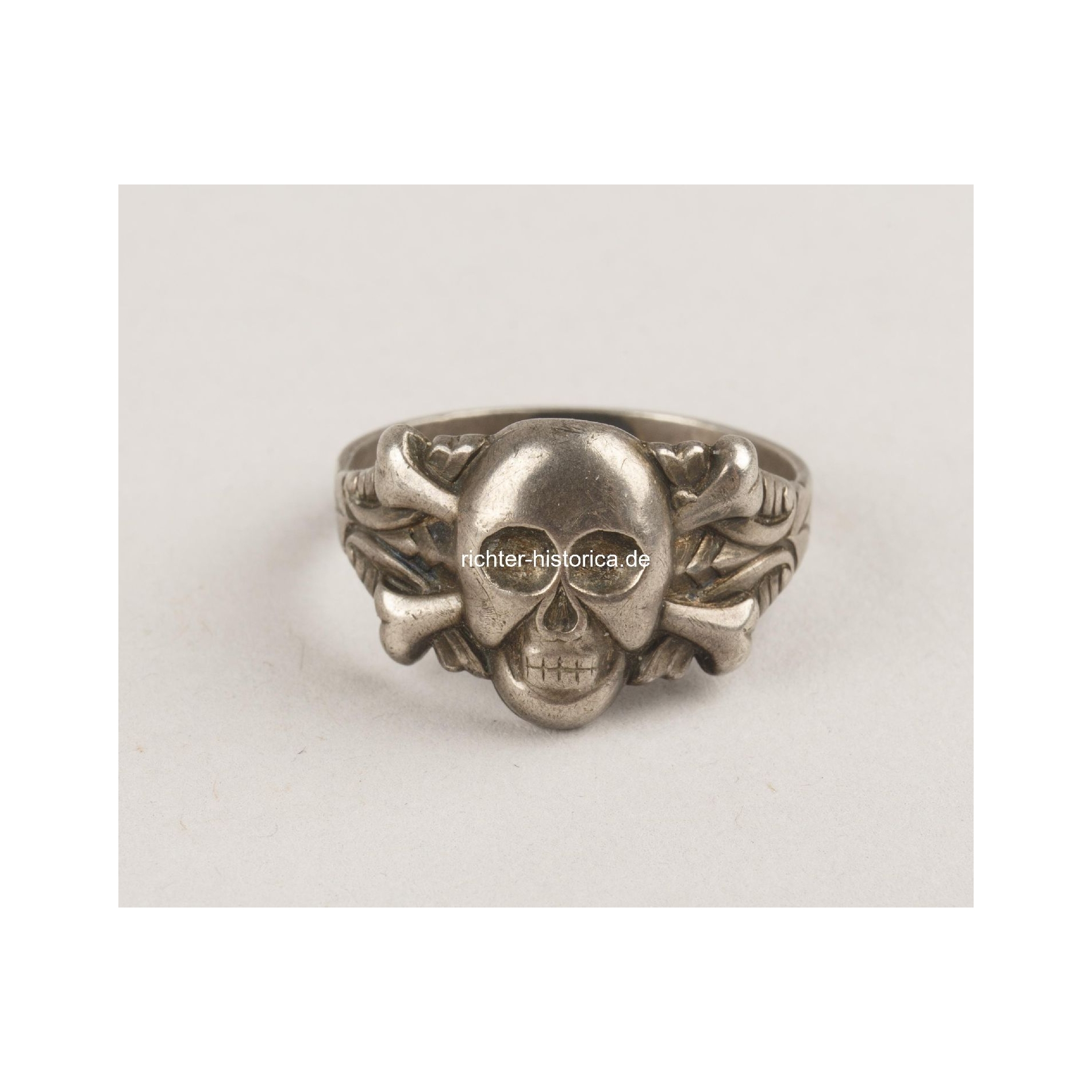 Totenkopfring Kantinenring 835er Silber