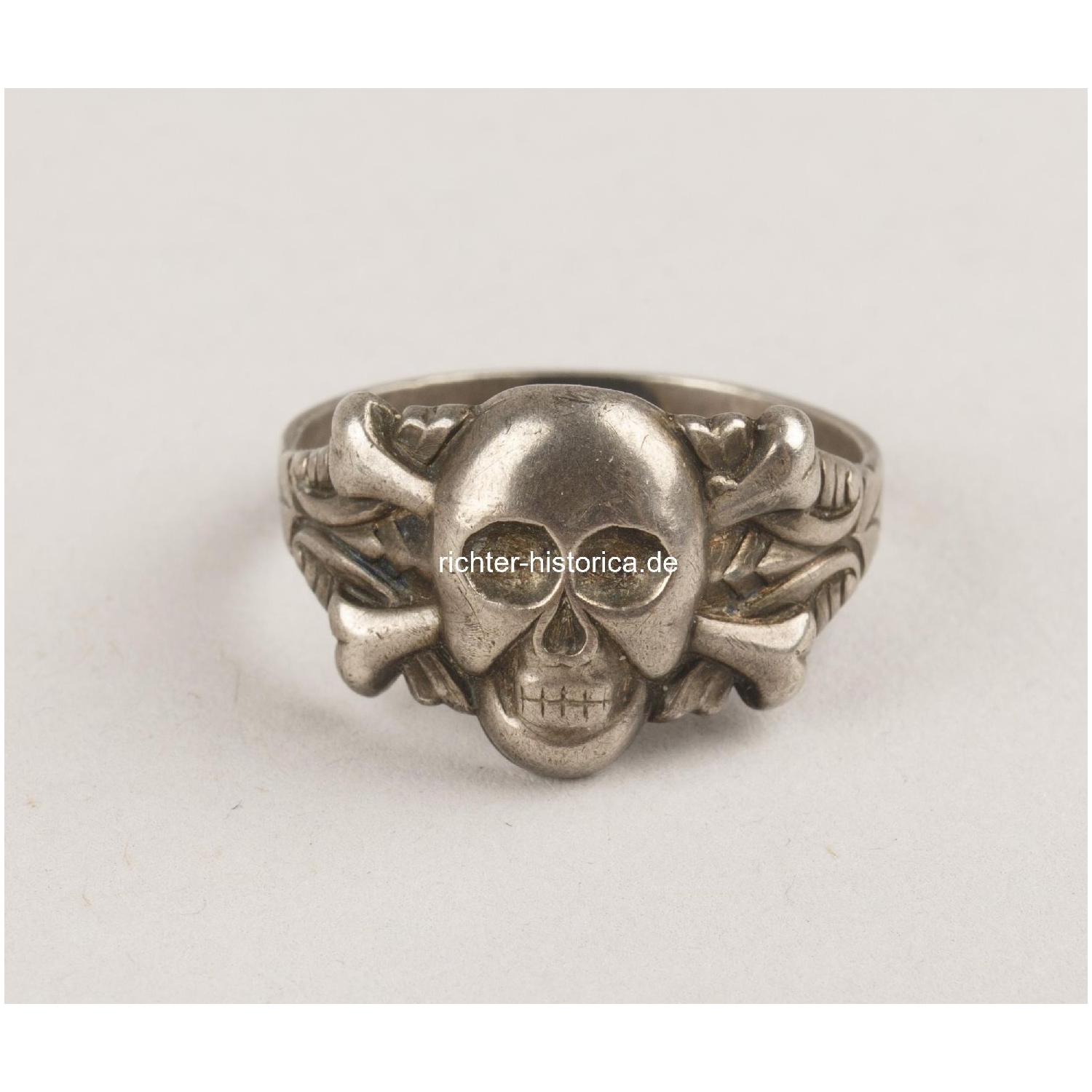 Totenkopfring Kantinenring 835er Silber