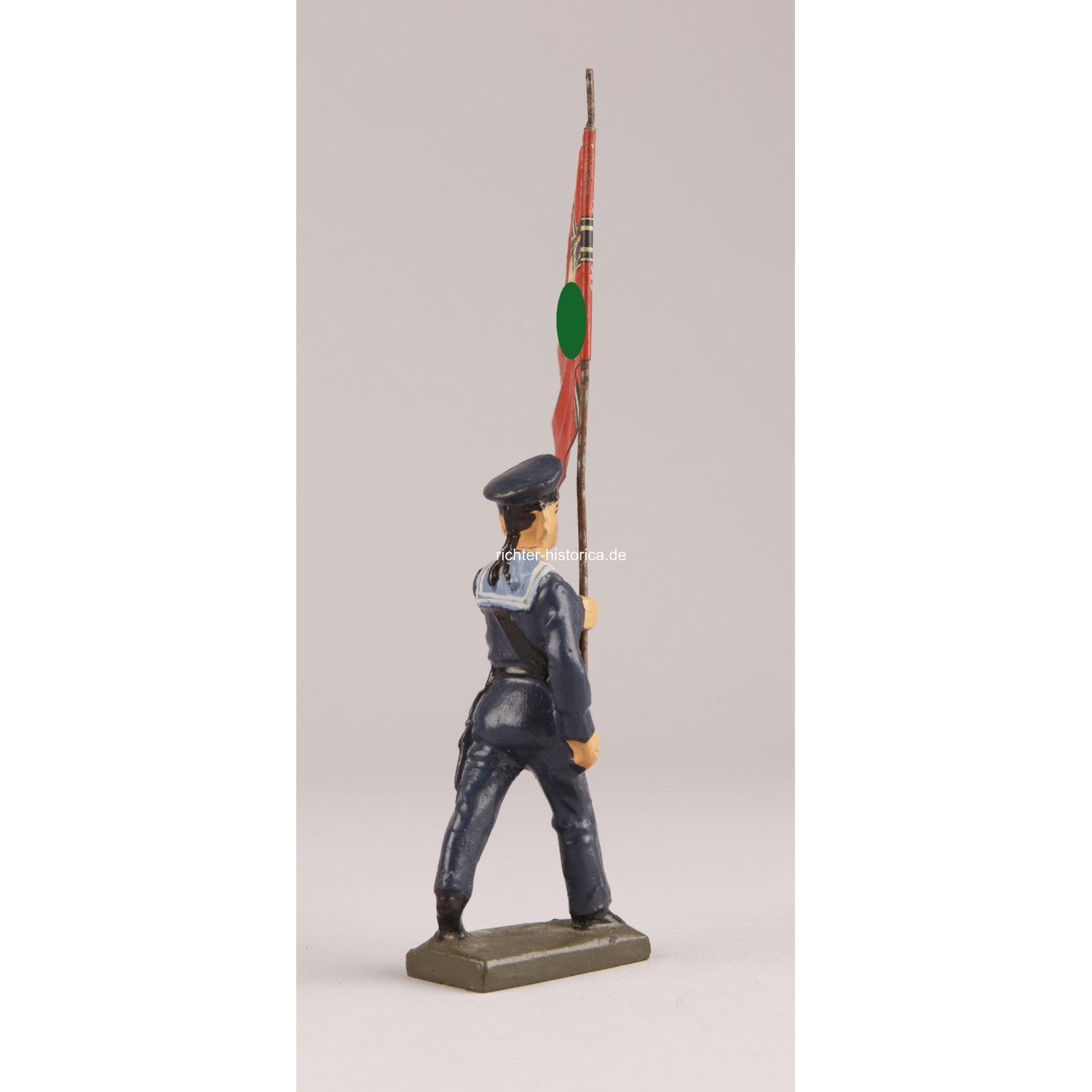 Lineol Kriegsmarine Figur mit Kriegsmarine Fahne