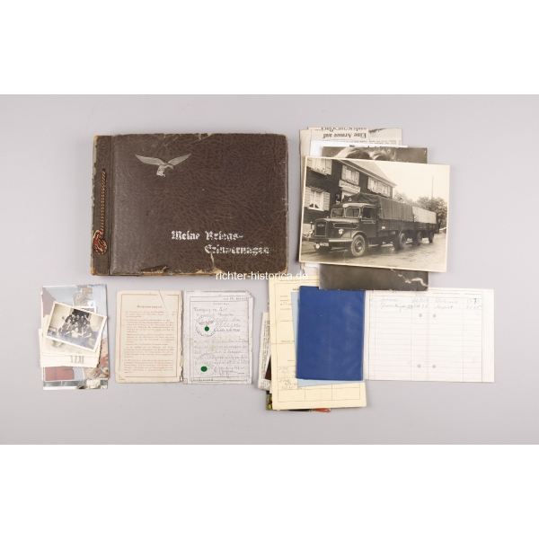 Nachlass Luftwaffe Fotoalbum mit Zubehör