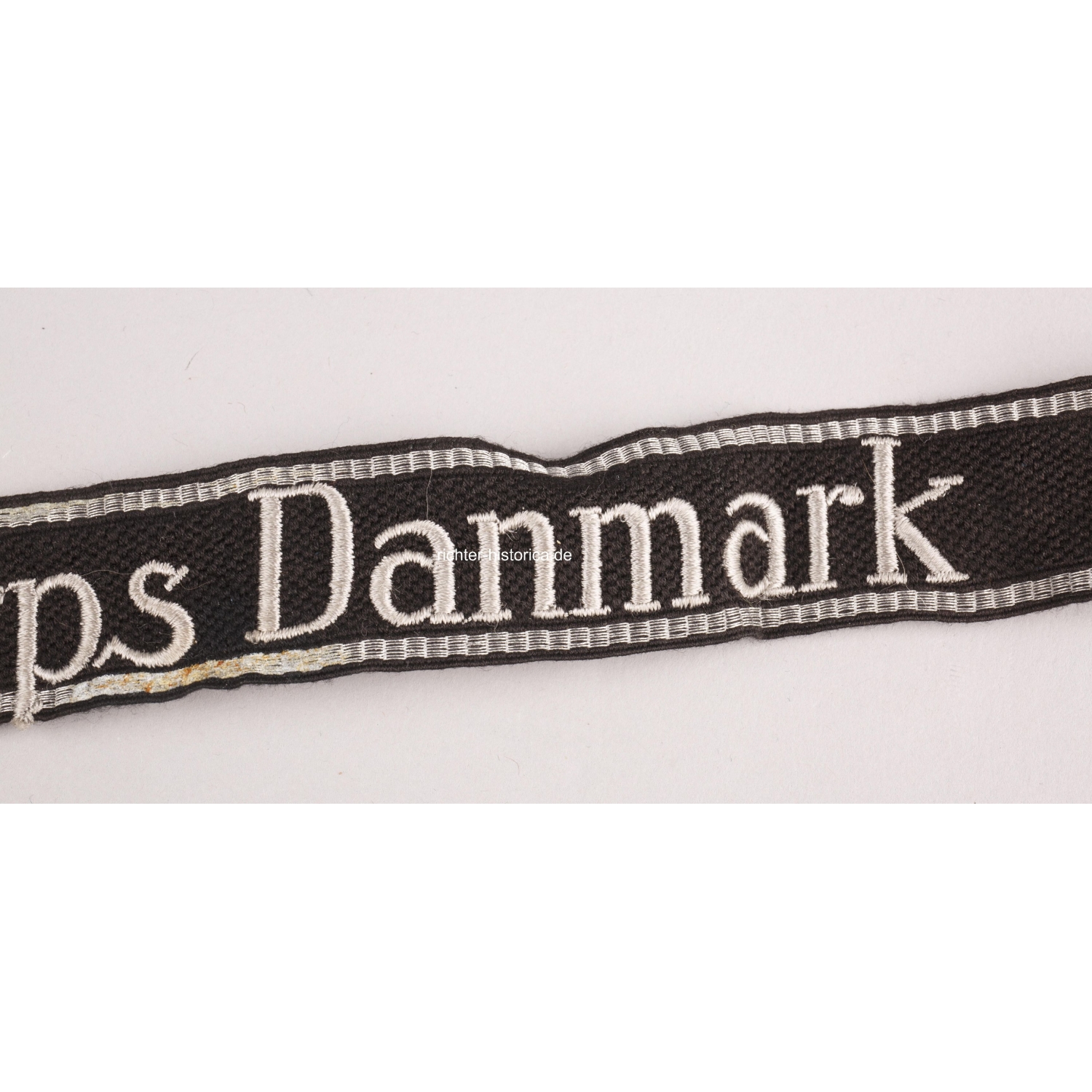 SS-Ärmelband "Freikorps Danmark" mit RZM Etikett, extrem selten! MINT