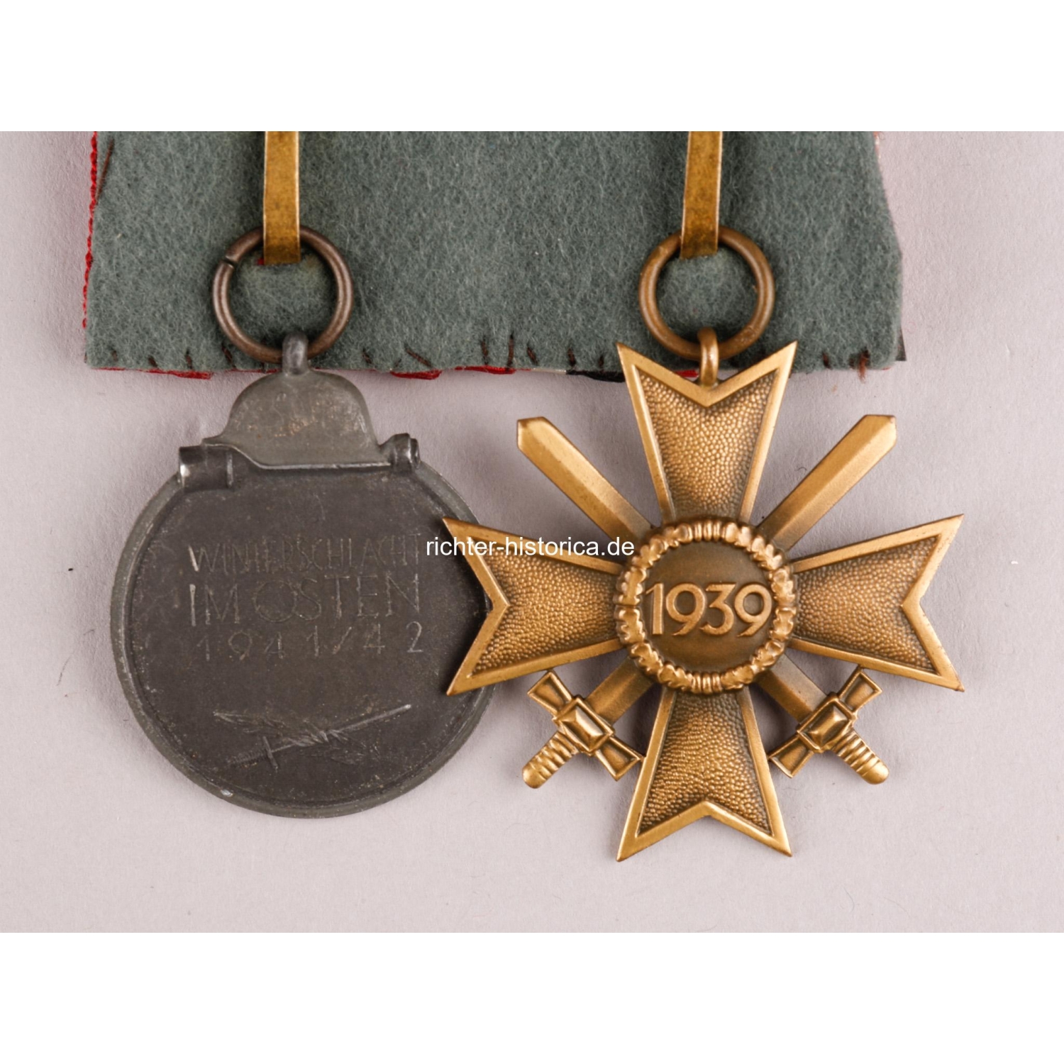 2er Ordensspange Kriegsverdienstkreuz 2.Klasse, Ostmedaille