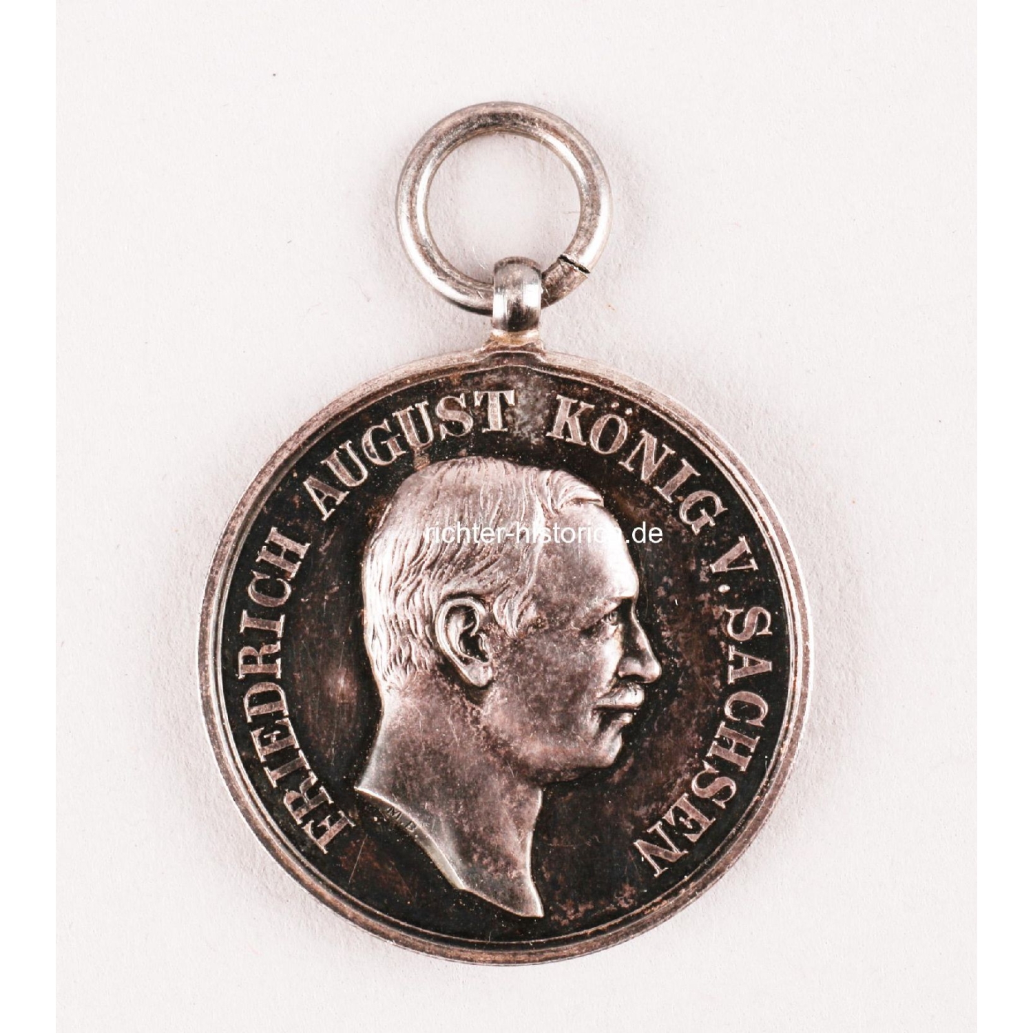 Medaille für Treue in der Arbeit 3.Form König Friedrich August 1905 in Silber