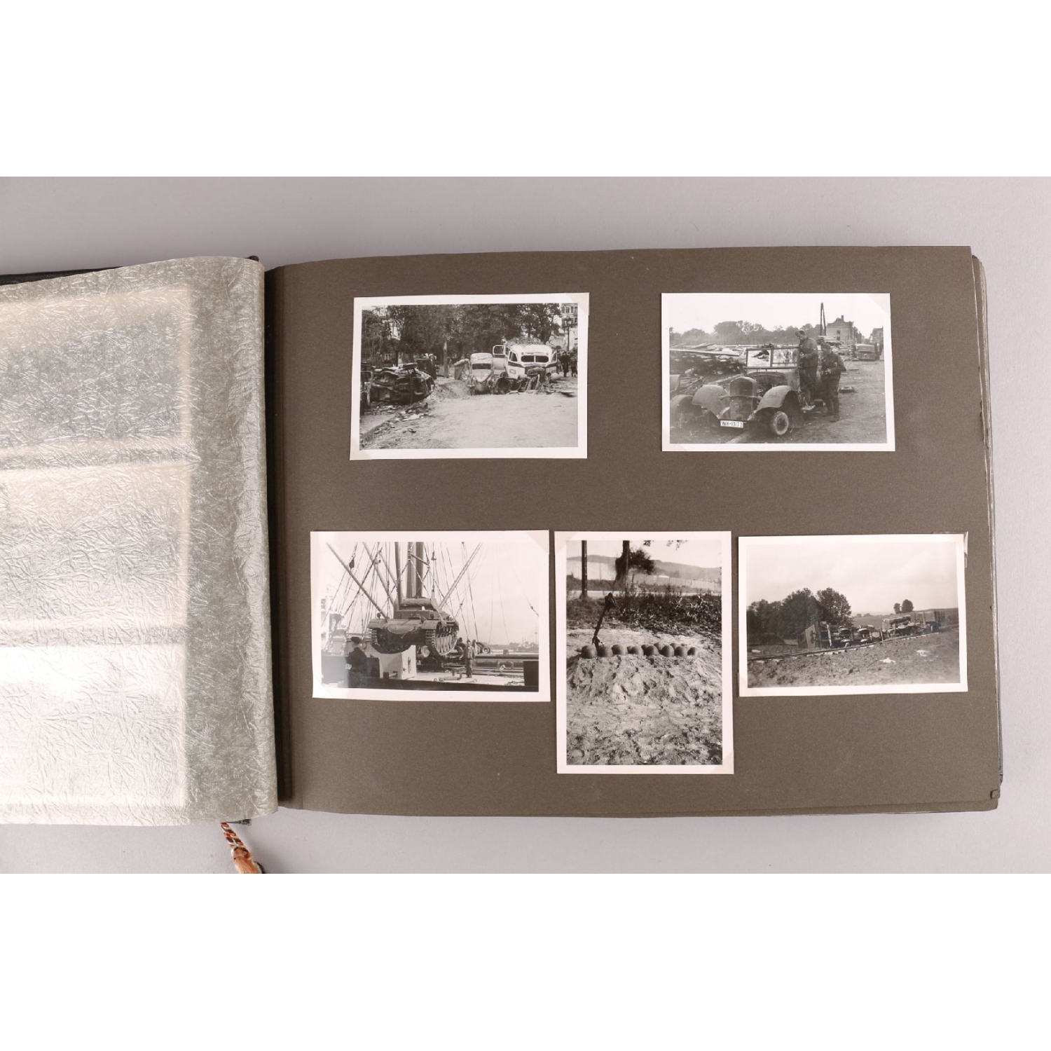 2.Weltkrieg Fotoalbum "Kriegserinnerungen" mit erschreckenden Aufnahmen, SS-Panzer Division