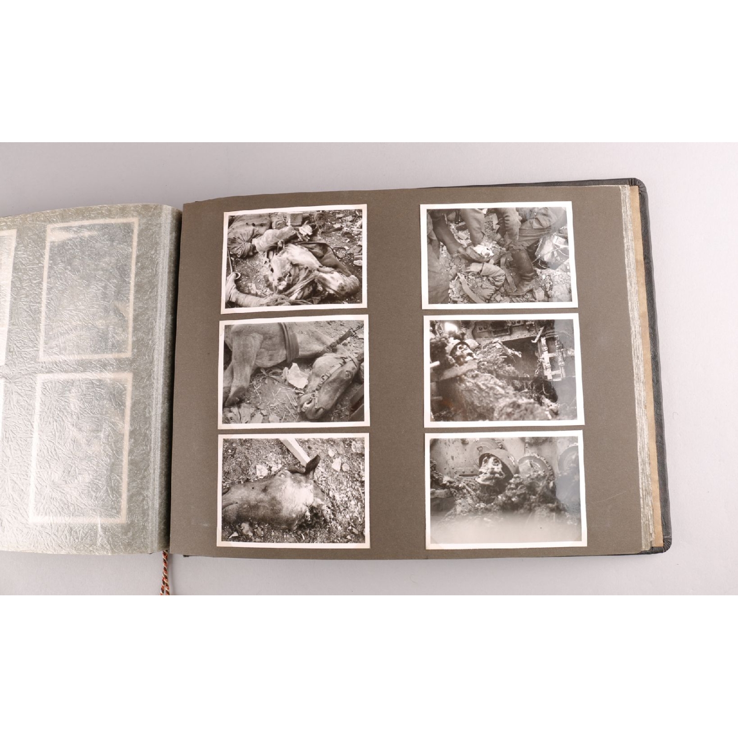 2.Weltkrieg Fotoalbum "Kriegserinnerungen" mit erschreckenden Aufnahmen, SS-Panzer Division