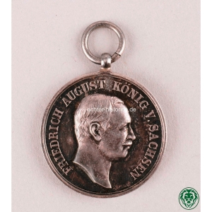 Medaille für Treue in der Arbeit 3.Form König Friedrich August 1905 in Silber