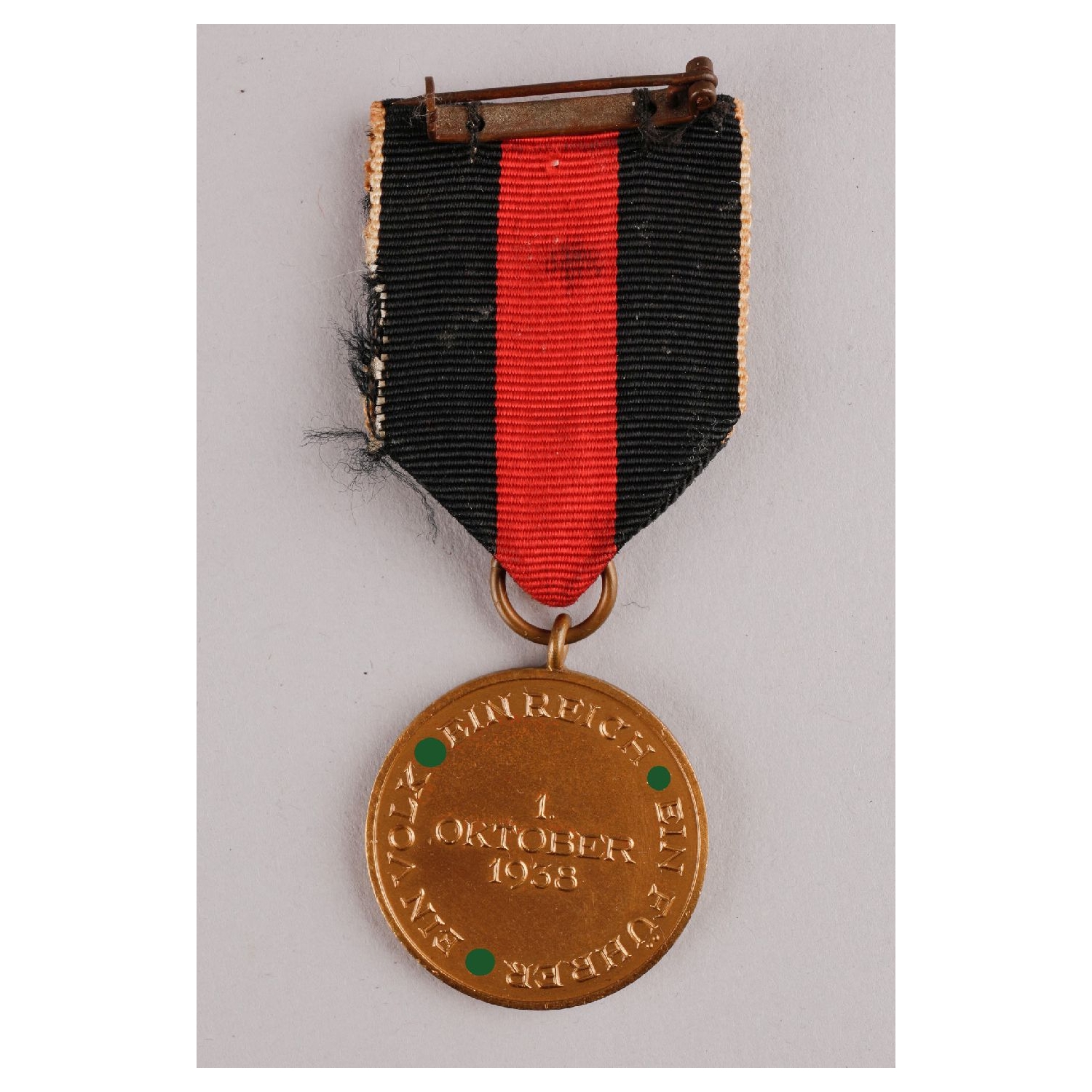 Medaille Zur Erinnerung An Den 1. Oktober 1938 (Sudetenland-Medaille) mit Auflage