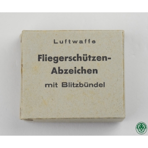 Luftwaffe Schachtel "Luftwaffe Fliegerschützen-Abzeichen mit Blitzbündel" sehr selten!