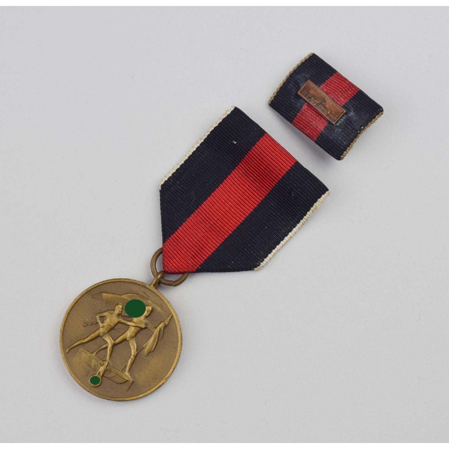 Anschlussmedaille Sudetenland 1.Oktober 1938 Mit Spange "Prager Burg" Im Etui