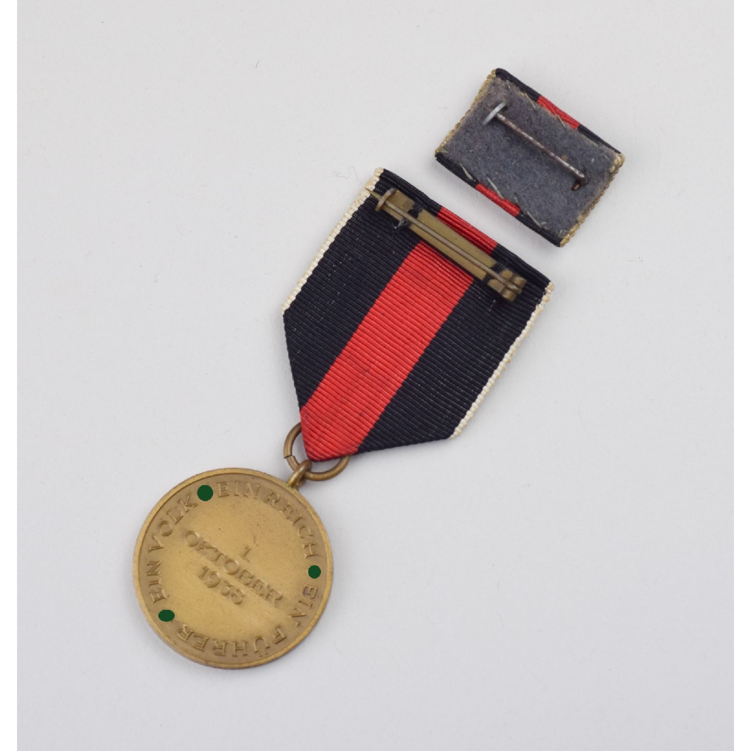 Anschlussmedaille Sudetenland 1.Oktober 1938 Mit Spange "Prager Burg" Im Etui