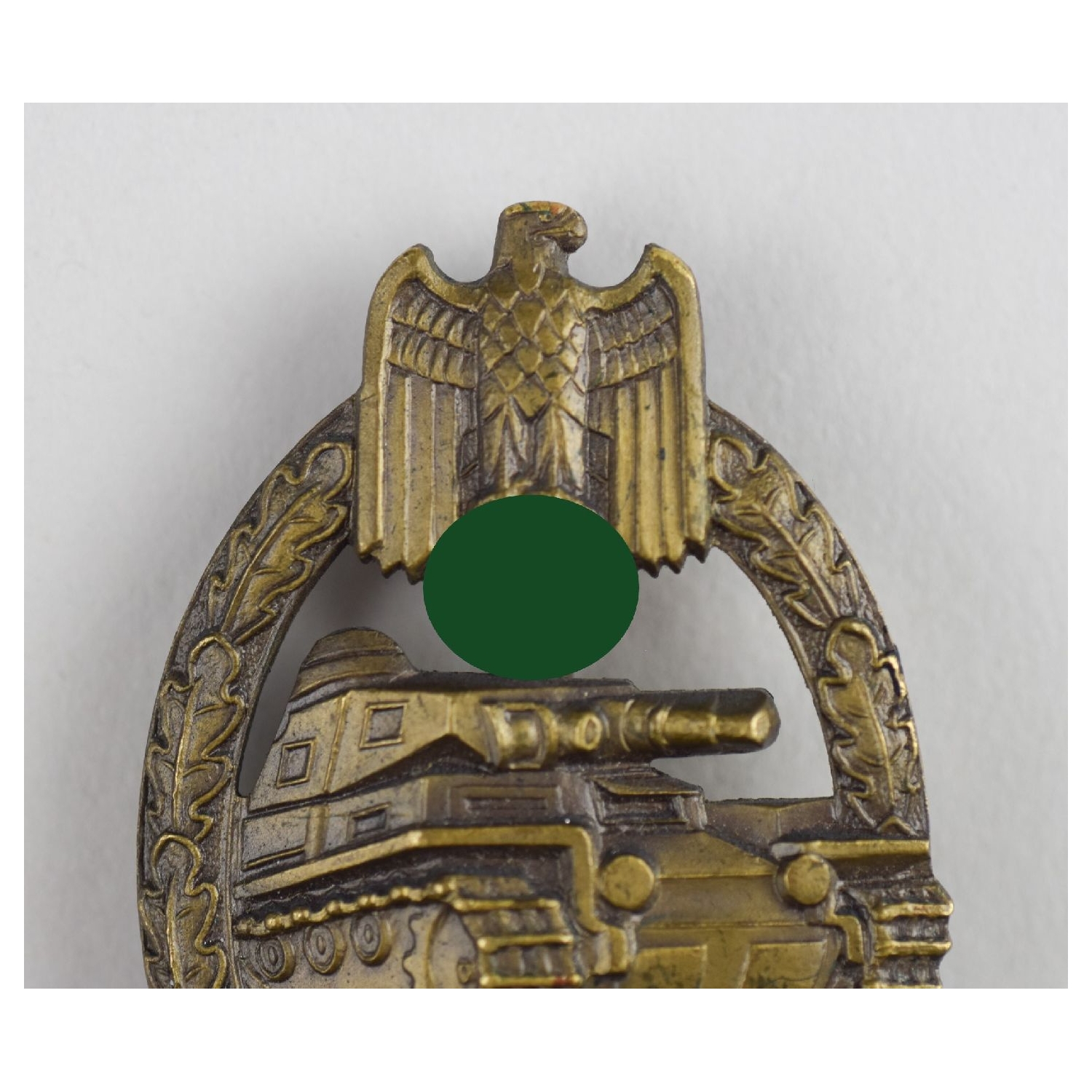 Panzerkampfabzeichen Bronze "Karl Wurster" In Buntmetall Massive Ausführung (!)