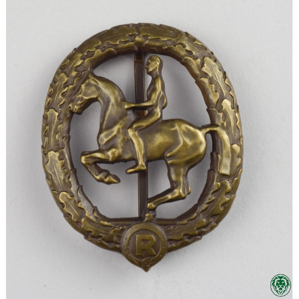 Deutsches Reiterabzeichen 3. Klasse Bronze 1930 Herst. L. Chr. Lauer, Nürnberg-Berlin