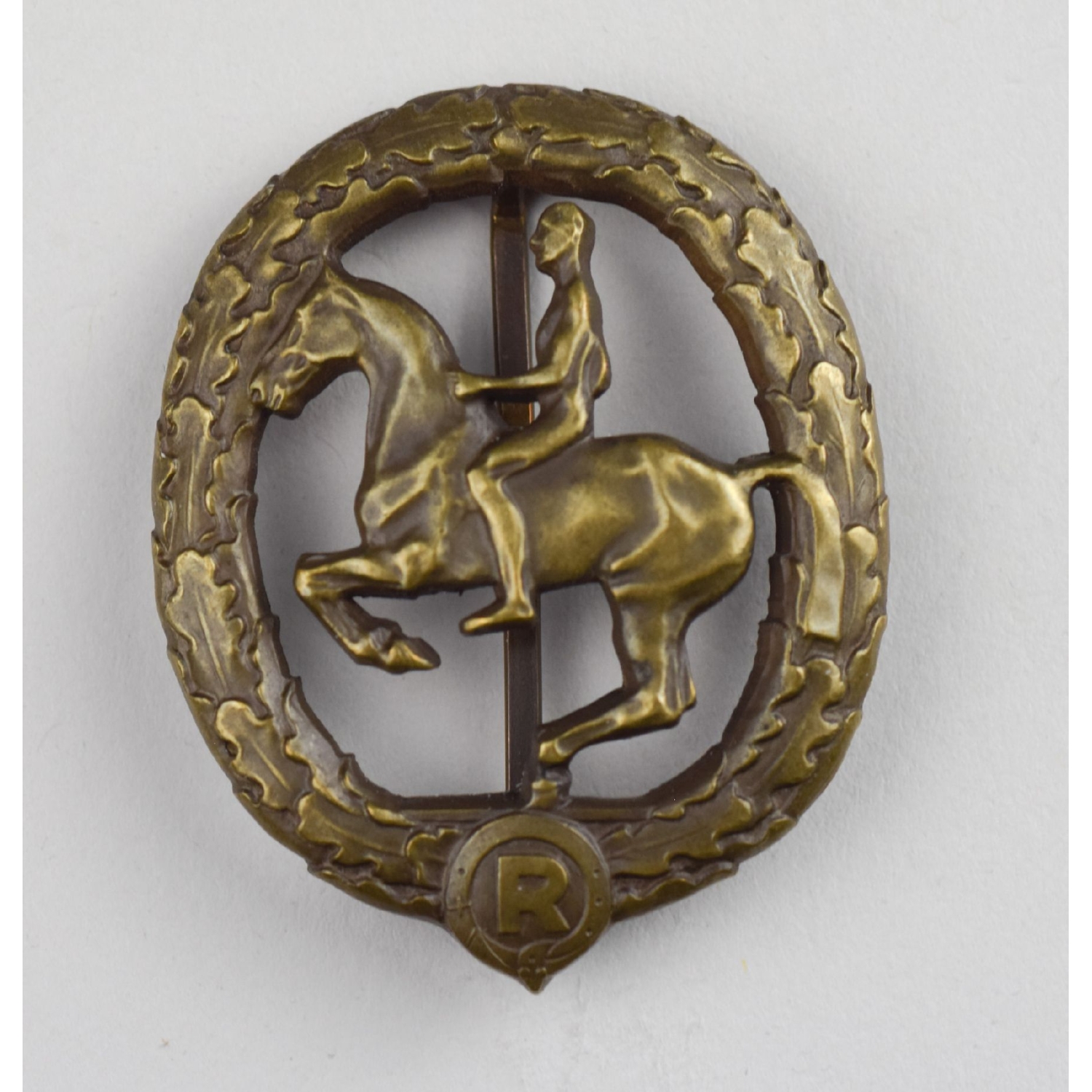 Deutsches Reiterabzeichen 3. Klasse Bronze 1930 Herst. L. Chr. Lauer, Nürnberg-Berlin