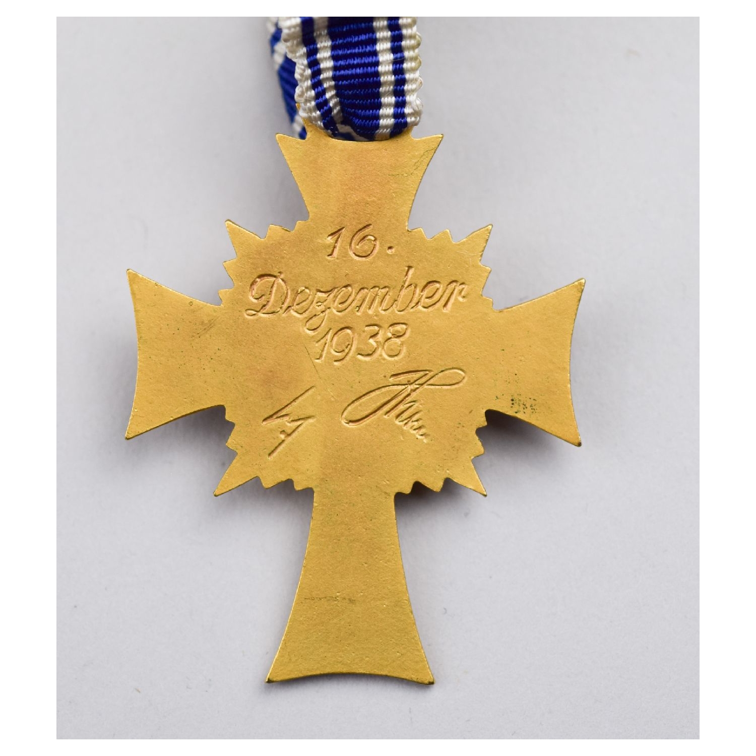 Ehrenkreuz Der Deutschen Mutter-Mutterkreuz In Gold Im Etui Franz Reischauer, Oberstein