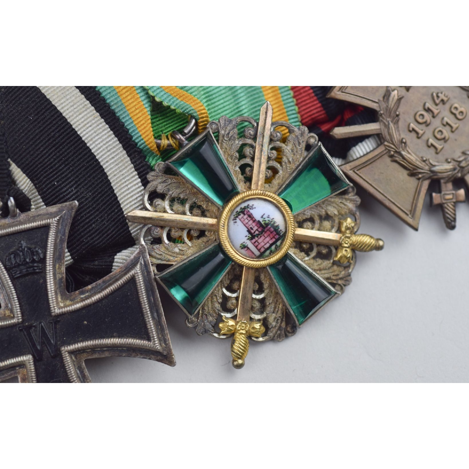 3er Ordensspange Baden Zähringer Löwen Ritterkreuz mit Feldspange