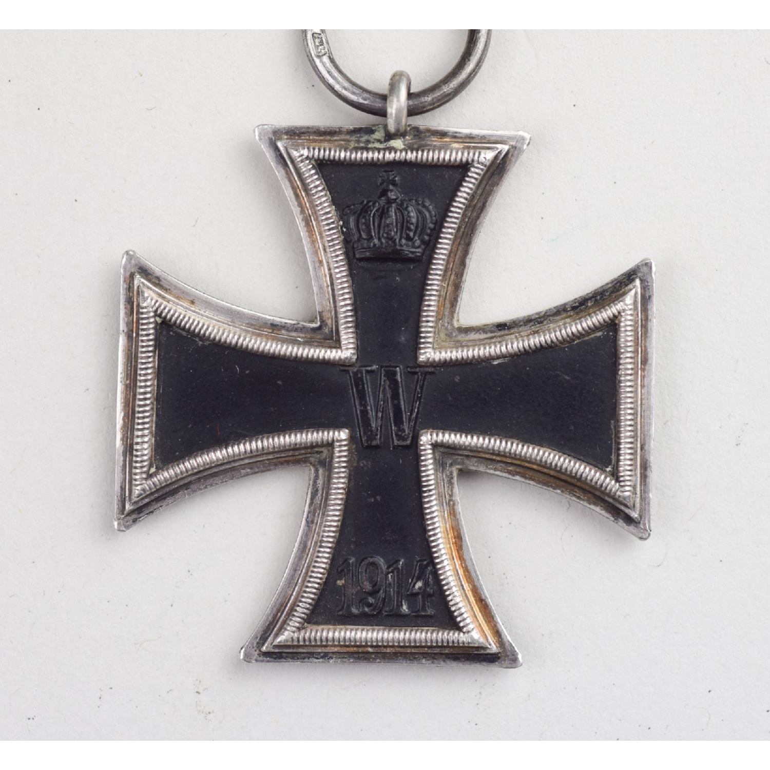 Eiserne Kreuz 2.Klasse 1914 in 800er Silber mit Feldspange im Etui