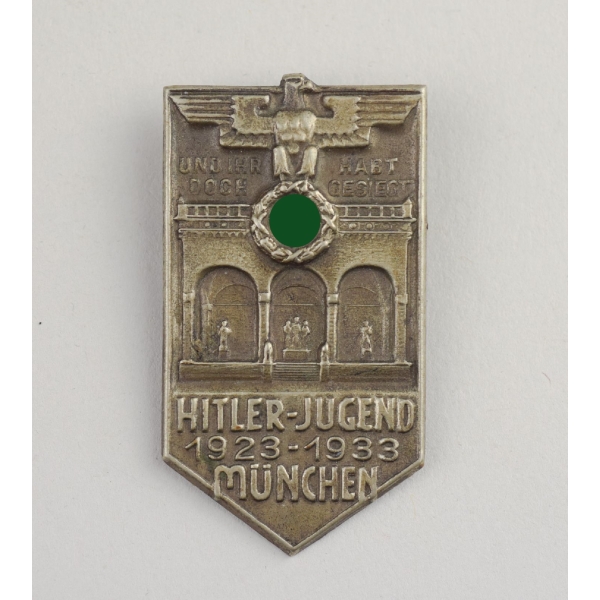 HJ-Blechabzeichen 1923-33 München "Und Ihr Habt Doch Gesiegt"
