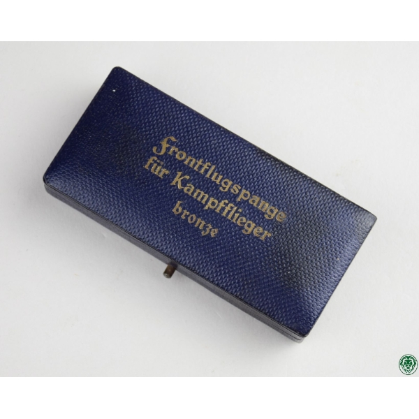 Etui für eine Frontflugspange für Kampfflieger in Bronze