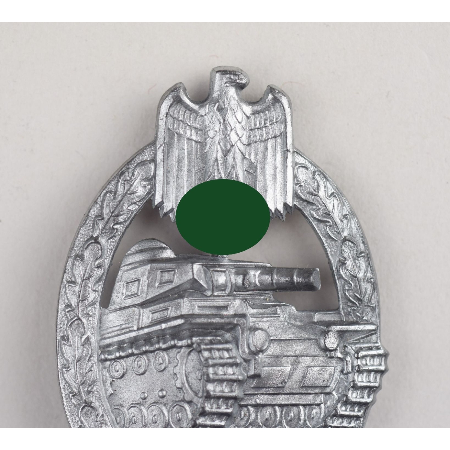 Panzerkampfabzeichen in Silber Hermann Aurich in Schachtel mit Miniatur, MINT