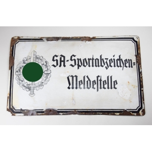 Emailleschild SA-Sportabzeichen Meldestelle