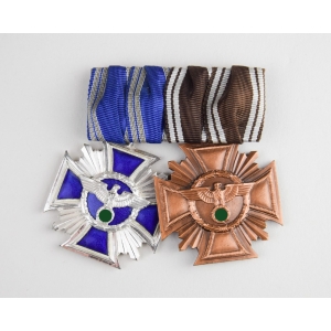 2er Ordensspange Der NSDAP Dienstauszeichnung In Bronze & Silber
