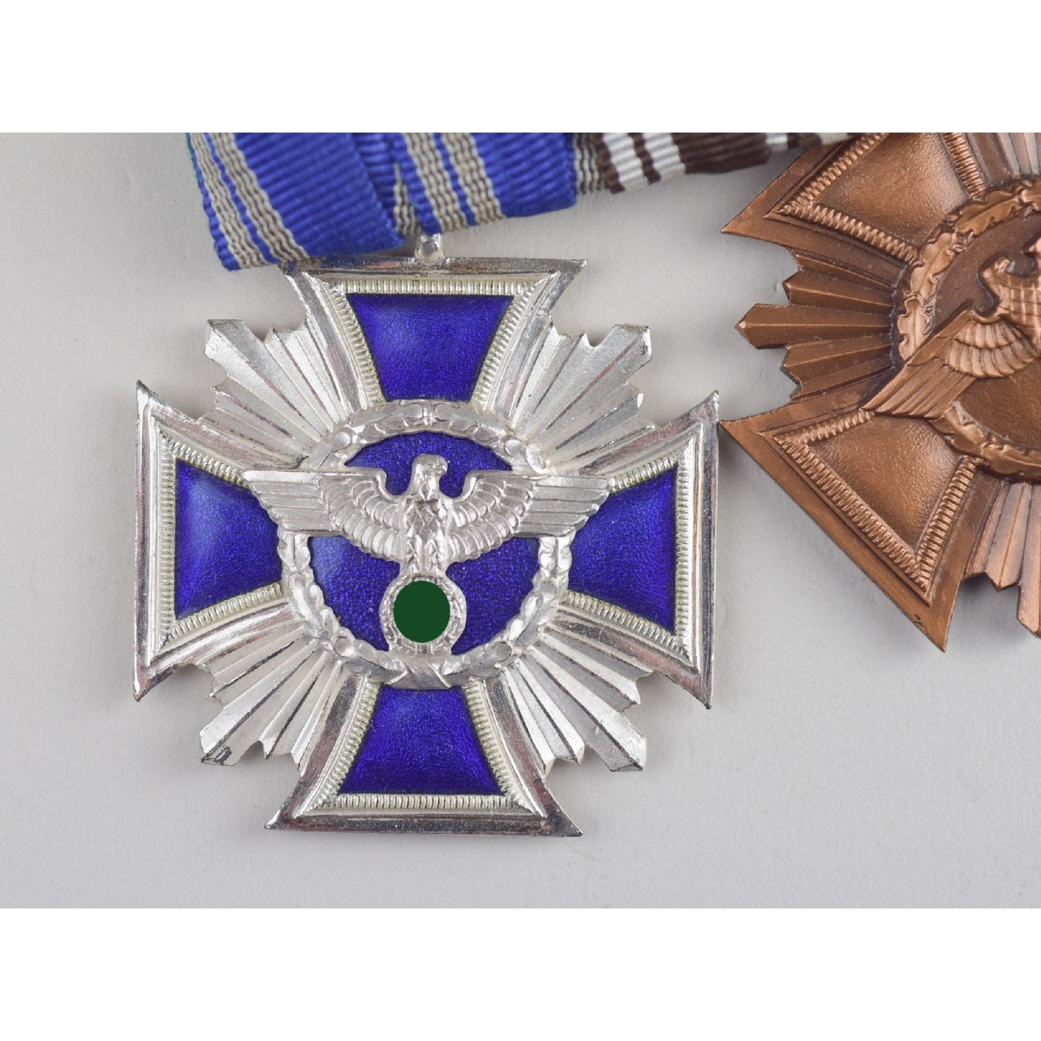 2er Ordensspange Der NSDAP Dienstauszeichnung In Bronze & Silber