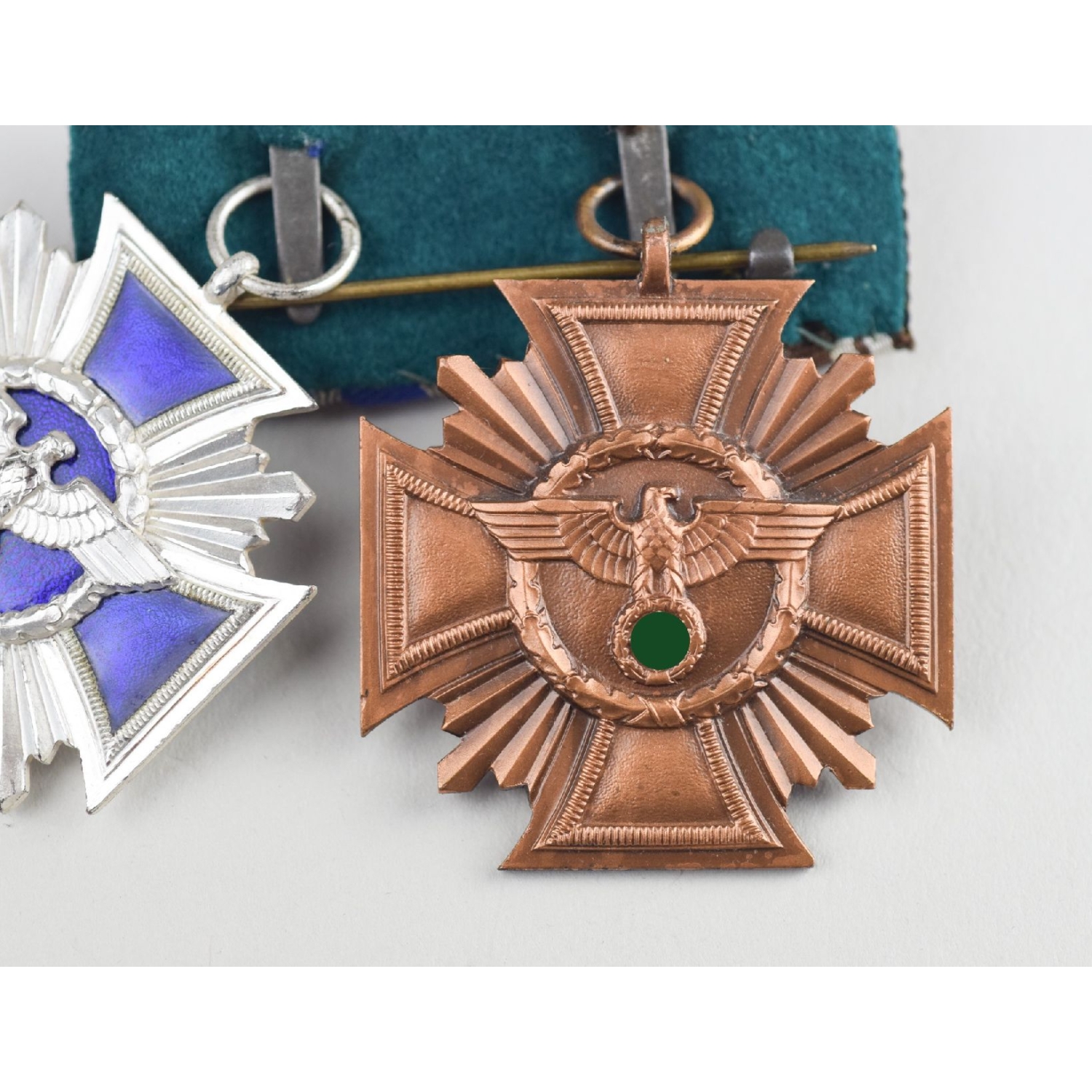 2er Ordensspange Der NSDAP Dienstauszeichnung In Bronze & Silber