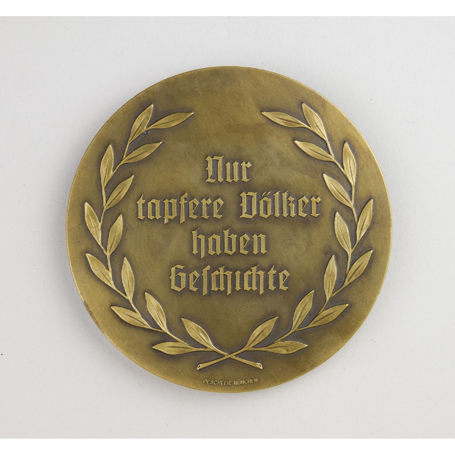 Große Bronze Medaille "Reichsparteitag 1940" Herst. Deschler München Richard Klein