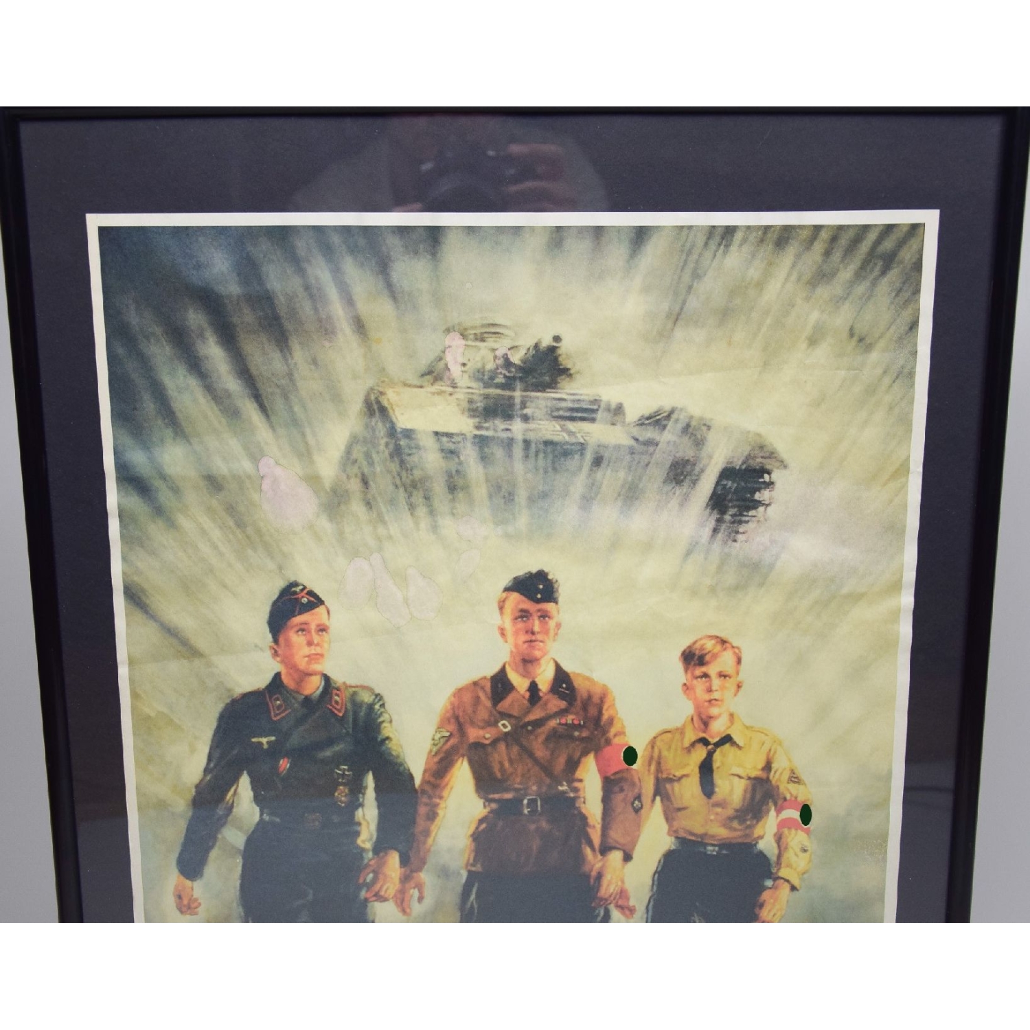 3.Reich Werbeplakat original Plakat Druck HJ-SA-Panzer