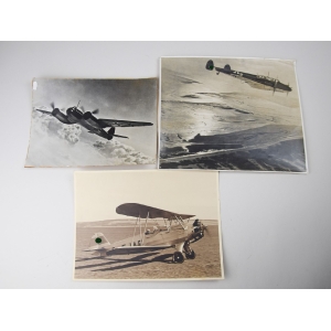 3 Große Flugzeug Fotos Foke Wulff 44, Messerschmitt Bf 110